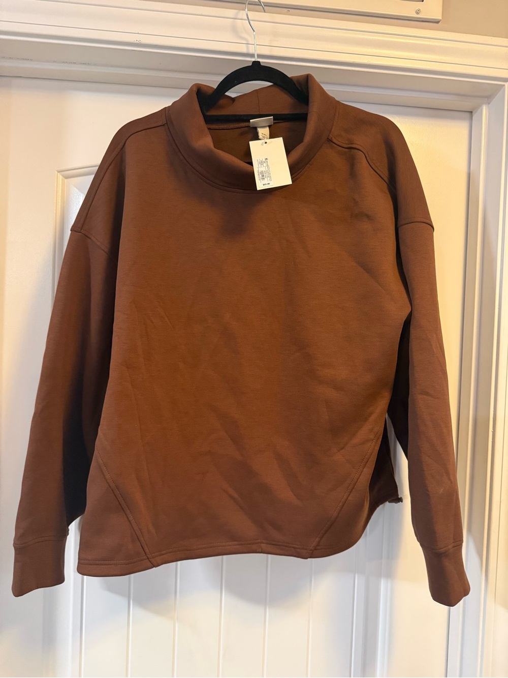 a new day Brown Mock Neck Sweatshirt